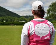 Keira supporting my self and my cancer